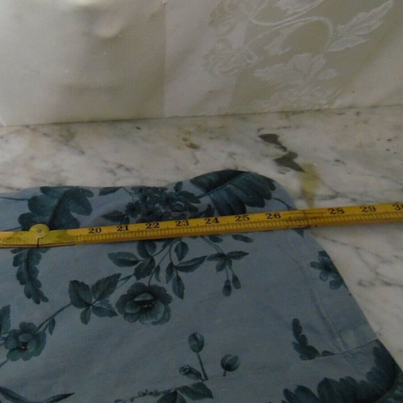 Womens~Cotton Studio~ Blue flower~long sleeve shir - Picture 3 of 10